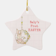 Girl First Oaster Bunny auf Blume Swing