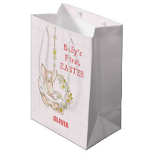 Girl First Oaster Bunny auf Blume Swing