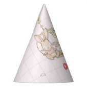 Girl First Oaster Bunny auf Blume Swing Partyhütchen (Links)