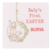 Girl First Oaster Bunny auf Blume Swing Würfel (Rechts)