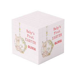 Girl First Oaster Bunny auf Blume Swing Würfel