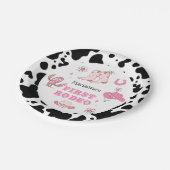 Girl First Rodeo Cowgirl Geburtstagsparty Pappteller (Schrägansicht)