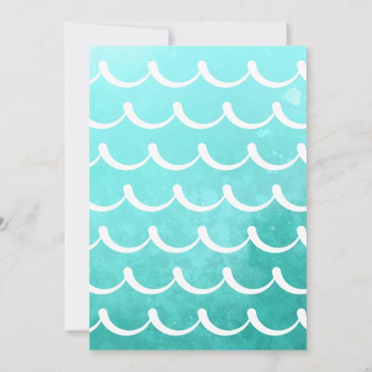 Girl Fishing 1. Geburtstag Einladung (Rückseite)