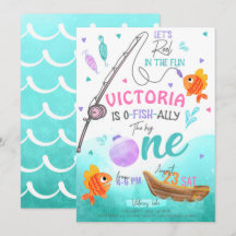 Girl Fishing 1. Geburtstag