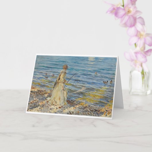 Girl Fishing, Sargent 1913 Karte (Orchidee)