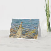 Girl Fishing, Sargent 1913 Karte (Vorderseite)