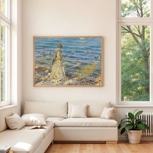 Girl Fishing, Sargent 1913 Poster