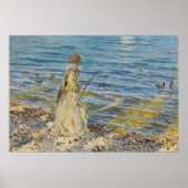 Girl Fishing, Sargent 1913 Poster (Vorne)
