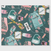 Girl-Fitness-Muster Geschenkpapier (Flach)