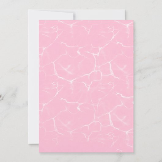 Girl Flamingo Pool Party Geburtstag Einladung (Rückseite)