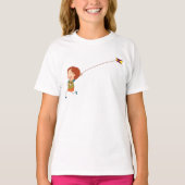 Girl Fliegen als Drachen T-Shirt (Vorderseite)