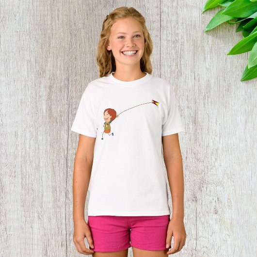Girl Fliegen als Drachen T-Shirt