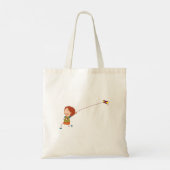 Girl Fliegen einer Kittote Tasche (Rückseite)