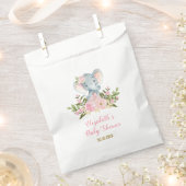 Girl-Floral-Elefant / Rosa-Gold-Floral-Party Geschenktütchen (Ausgeschnitten)