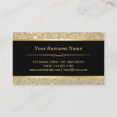 Girl Floral Gold Glitzer Loyalität Karte (Rückseite)