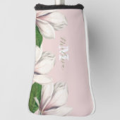 Girl Floral Magnolia Rosa Monogram Name Golf He Headcover (Rotieren 90)