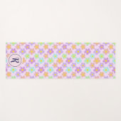 Girl Floral mit Retro Daisy Blume Gym Yogamatte (Vorderseite (Horizontal))