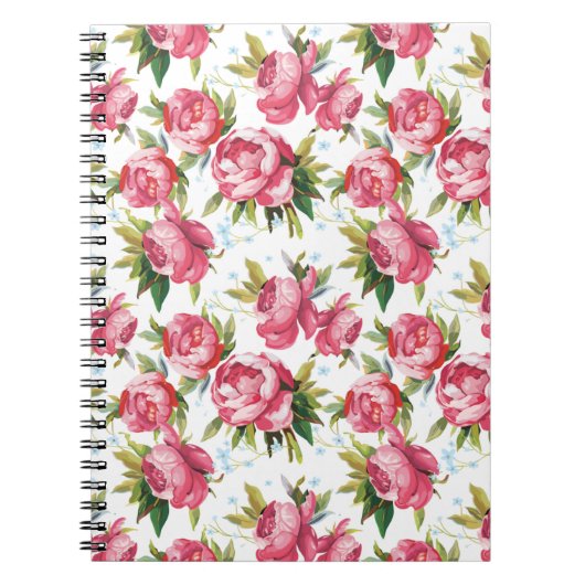 Girl Floral Notebook Notizblock (Vorderseite)