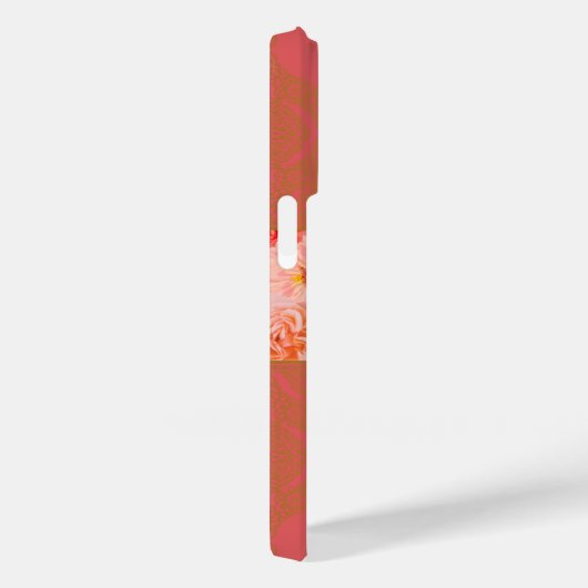 Girl-Floral Pink und Golden Damask Lace Case-Mate iPhone Hülle (Rückseite / Rechts)