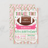 Girl Football Tailgate Einladung zum Geburtstag (Vorne/Hinten)