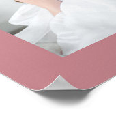 Girl Foto Erste Kommune Rosa Willkommen Poster (Ecke)