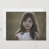 Girl Foto schlichte Geburtstagsparty Einladung (Rückseite)