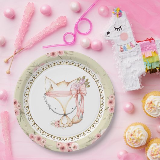 Girl Fox Babydusche Teller (Party)