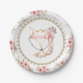 Girl Fox Babydusche Teller (Vorderseite)