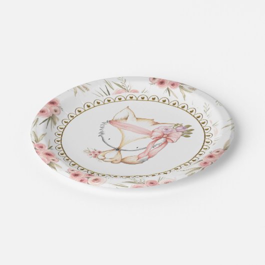 Girl Fox Babydusche Teller (Schrägansicht)