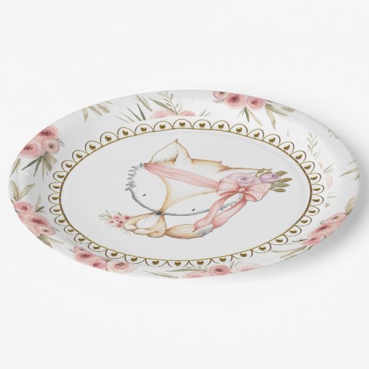 Girl Fox Babydusche Teller (Schrägansicht)