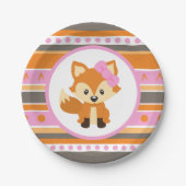 Girl Fox Woodland Forest Party Paper Teller (Vorderseite)