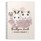 Girl Friendship BESTE FREUNDIN Niedlicher Cartoon  Notizblock (Vorderseite)