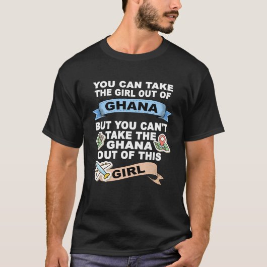 Girl from Ghana Relocation From Ghana T-Shirt (Vorderseite)