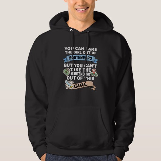 Girl from Montenegro Relocation From Montenegro Hoodie (Vorderseite)
