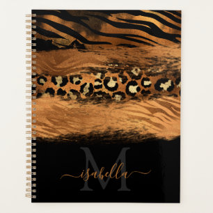 Girl Fun Modernes Copper Glitzer Script Mit Monogr Planer
