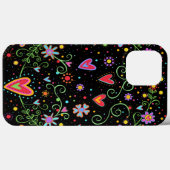 Girl Fun Teen Trendy Black Floral Inspirivity Case-Mate iPhone Hülle (Rückseite (Horizontal))