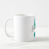Girl Funkelnd Aquamariner Glitzer Letter S Monogra Kaffeetasse (Links)