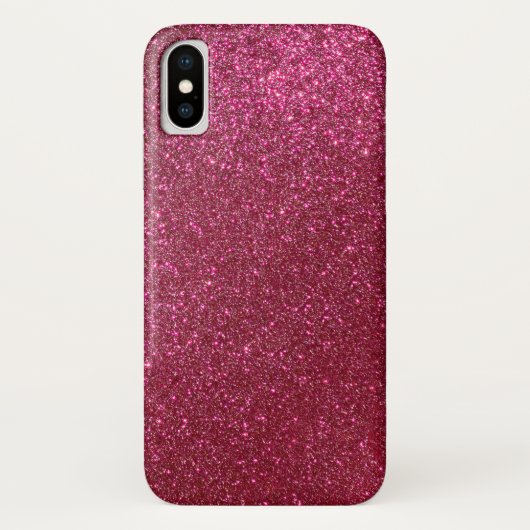 Girl Funkelnd Wine Burgundy Roter Glitzer Case-Mate iPhone Hülle (Rückseite)