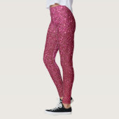 Girl Funkelnd Wine Burgundy Roter Glitzer Leggings (Links)