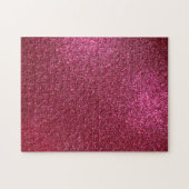 Girl Funkelnd Wine Burgundy Roter Glitzer Puzzle (Horizontal)