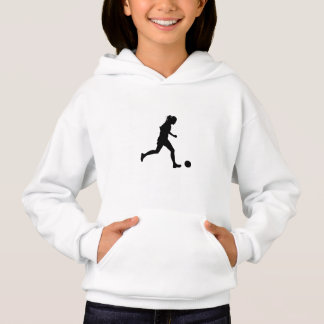Girl-Fußball-Silhouette Hoodie