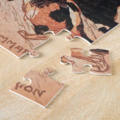 Girl Fütternd Cats Vintag Steinlen Poster Puzzle (Seite)