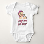 Girl future Soldier Baby Strampler (Vorderseite)
