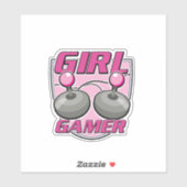 Girl Gamer Aufkleber (Blatt)