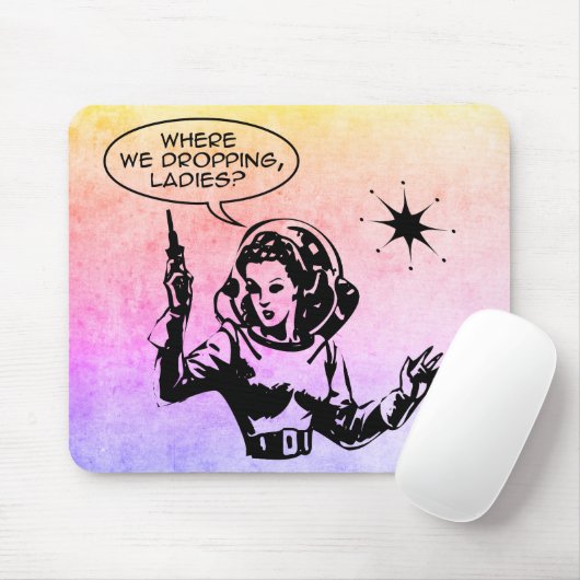 Girl Gamer Grunge Mousepad (Mit Mouse)