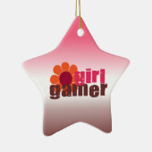 Girl Gamer Keramik Ornament (Rechts)