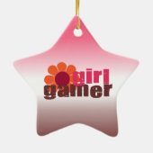 Girl Gamer Keramik Ornament (Hinten)