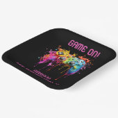 Girl Gamer Pink Video Game Party Pappteller (Gewinkelt)