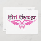 Girl Gamer Postkarte (Vorne/Hinten)