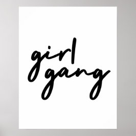 Girl Gang | Cute Girl Power Modern Feminism Poster